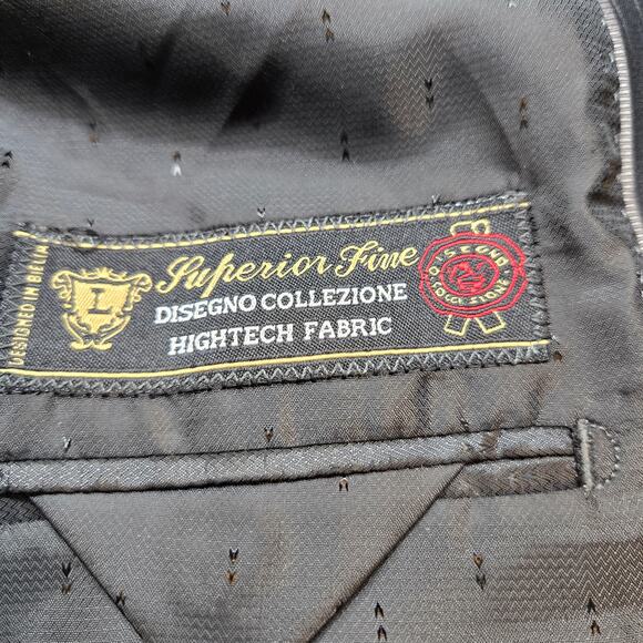 Lineage Men's Blazer 48XL 48 XL Sport Coat Gray Stripe Suit Jacket 3 Buttons - Picture 7 of 9